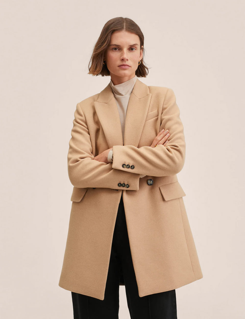 Lapels wool coat