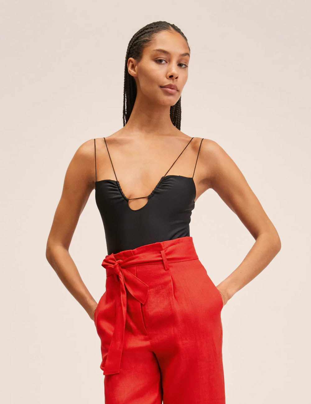 100% linen suit trousers