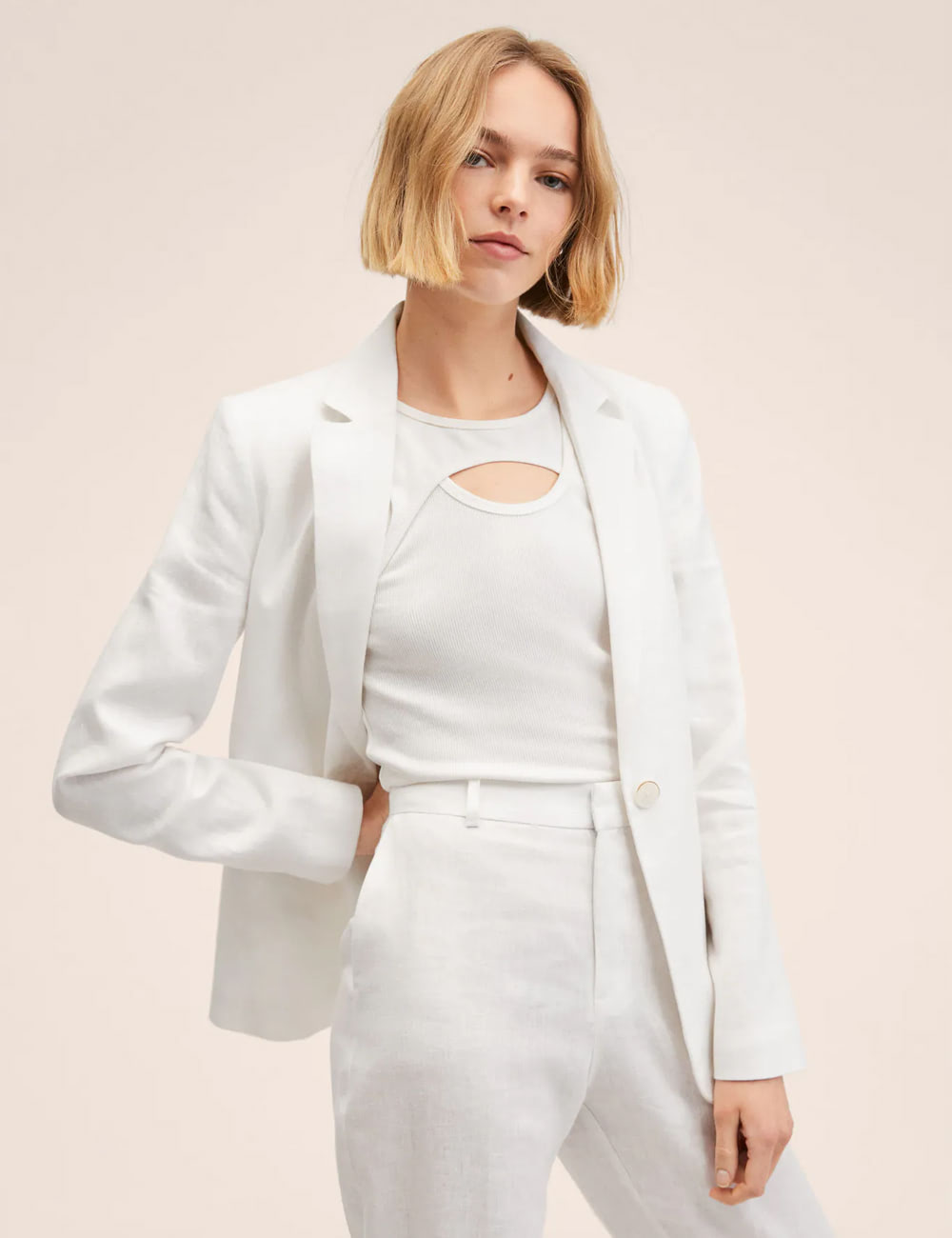 Blazer suit 100% linen